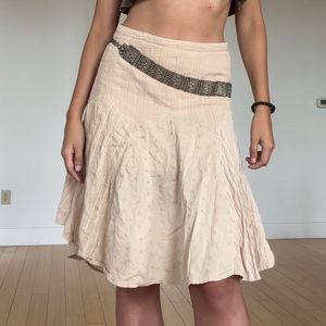 in LOVE with this vintage y2k whimsical cottage core linen skirt 🍂